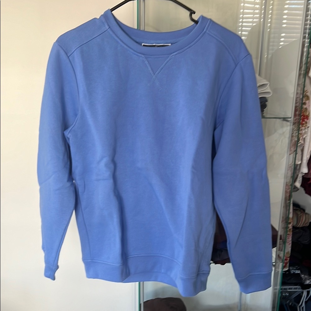 Women’s Karen Scott Sport blue crew neck sweater sweatshirt size S